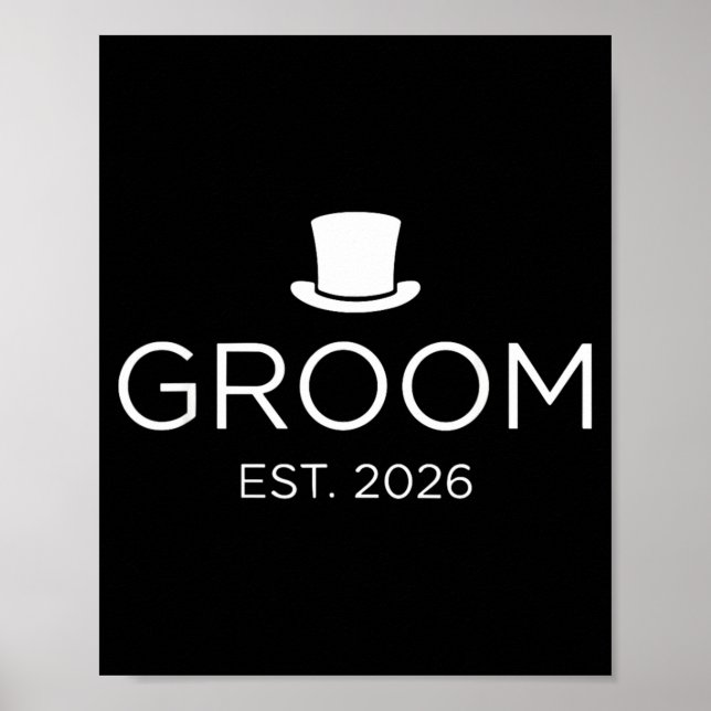 Brudgum Est 2026 Herr Make Bröllopsfest 5 Poster (Framsidan)