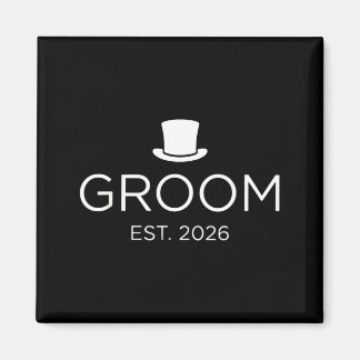 Brudgum Est 2026 Herr Make Man Nygift Bröllopsfest Magnet