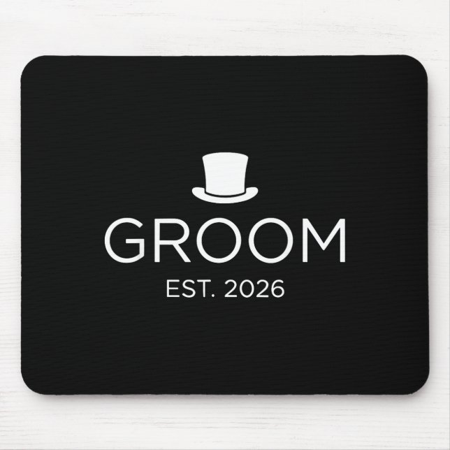 Brudgum Est 2026 Herr Make Man Nygift Bröllopsfest Musmatta (Framsidan)