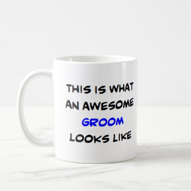 brudgum, fantastisk kaffemugg (Vänster)