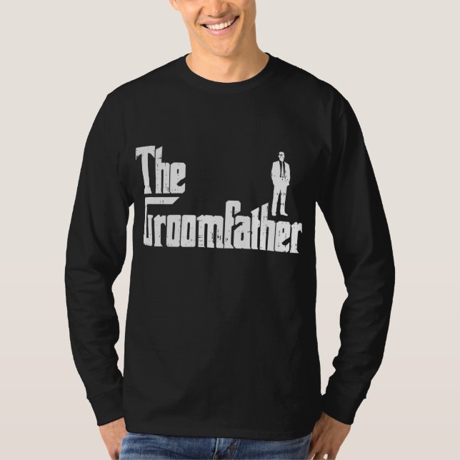 Brudgum Far Bröllopsfest Reperition Middag  T Shirt (Framsida)