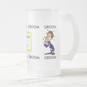 Brudgum Glass ölmugg Frostat Ölglas
