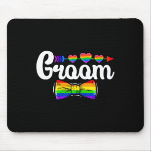 Brudgum Lgbt Pride Gay Sängvätning Bröllop Förlovn Musmatta
