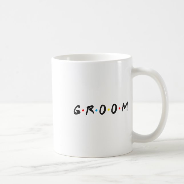 Brudgum män möhippa bröllopsdag Brudgum att bli Kaffemugg (Höger)