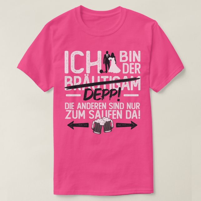 Brudgum möhippa män klänning t shirt (Design framsida)