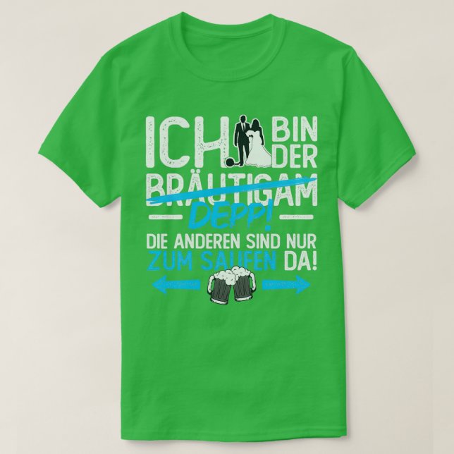 Brudgum möhippa män outfit 1 t shirt (Design framsida)