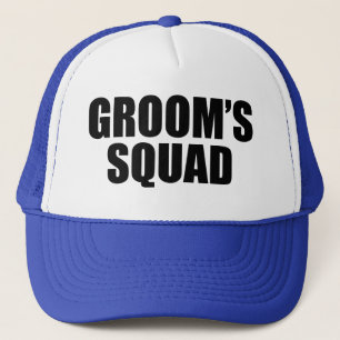 Brudgum rolig hatt för Squad för groomsman Truckerkeps