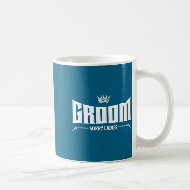 Brudgum sorry damer bröllop möhippa present kaffemugg (Höger)