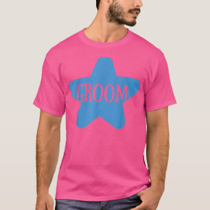 Brudgum Söt Förlovning Bröllopsfest Matchande T Shirt