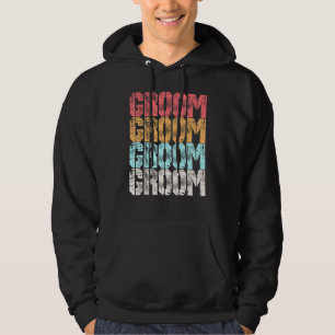 Brudgum Söt Retro Förlovning Bröllop Sängkammare B Hoodie
