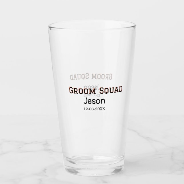 Brudgum Squad bestman möhippa lägg till namn  Glaskopp (Framsida)