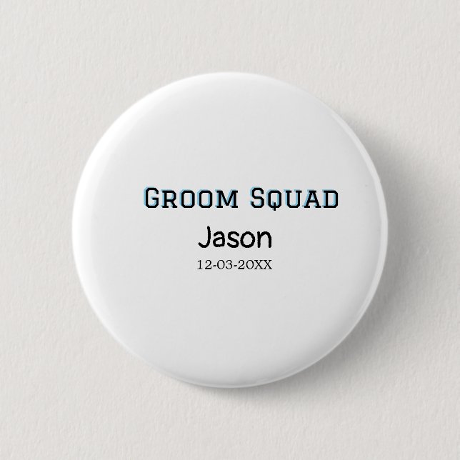 Brudgum Squad bestman möhippa lägg till namn  Knapp (Framsida)