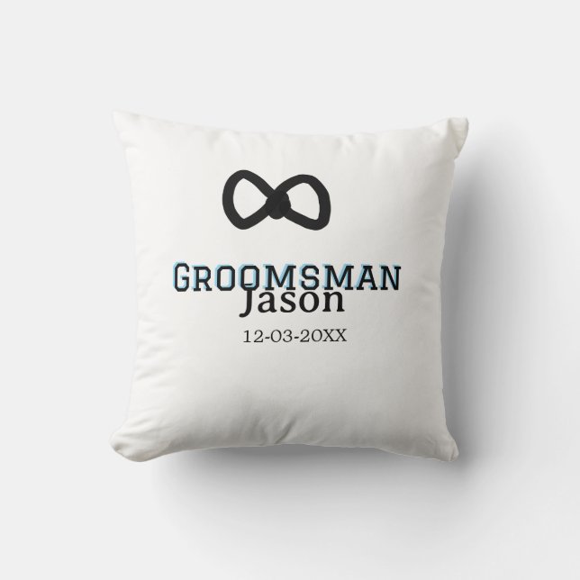 Brudgum Squad bestman möhippa lägg till namn  Kudde (Framsida)