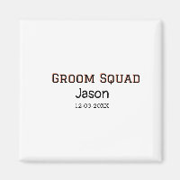 Brudgum Squad bestman möhippa lägg till namn 