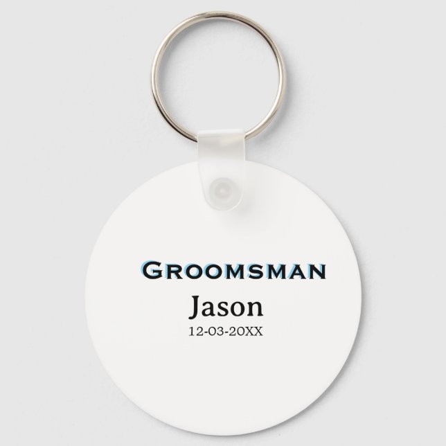 Brudgum Squad bestman möhippa lägg till namn  Nyckelring (Framsida)