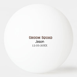 Brudgum Squad bestman möhippa lägg till namn Pingisboll