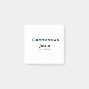 Brudgum Squad bestman möhippa lägg till namn  Post-it Block