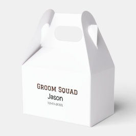 Brudgum Squad bestman möhippa lägg till namn Presentaskar