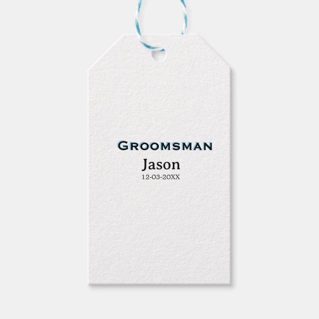 Brudgum Squad bestman möhippa lägg till namn  Presentetikett (Framsidan)