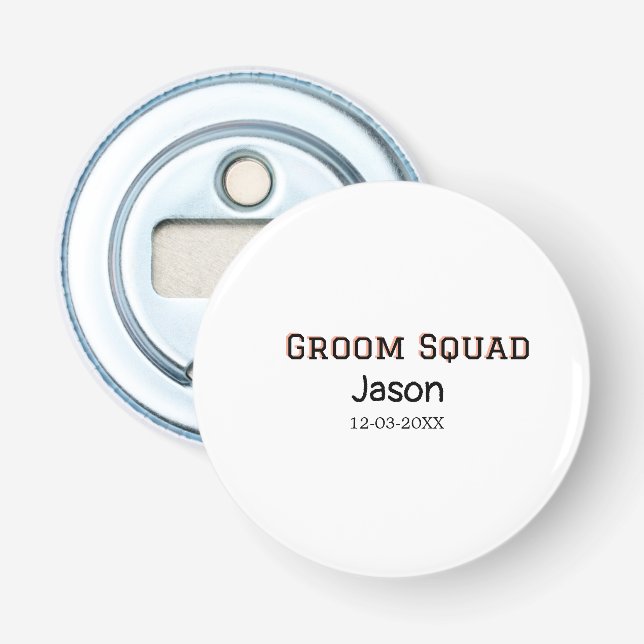 Brudgum Squad bestman svensexa lägg till namn  Flasköppnare (Framsidan)