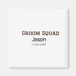 Brudgum Squad bestman svensexa lägg till namn  Magnet