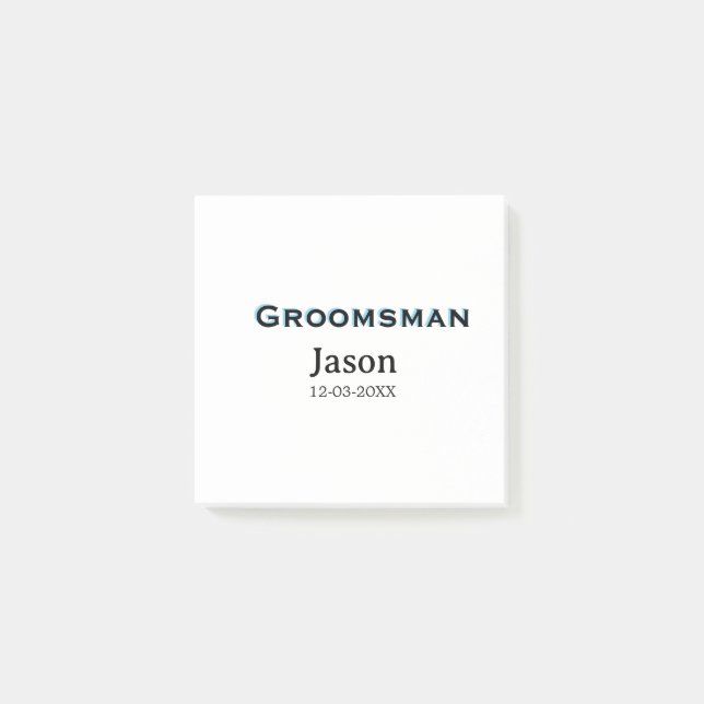 Brudgum Squad bestman svensexa lägg till namn  Post-it Block (Framsida)