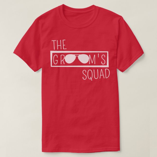 Brudgum Squad Bröllop Bäst Man Sängläge Party Brud T Shirt (Design framsida)