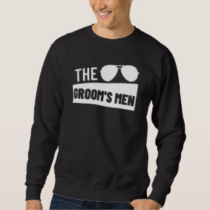 Brudgum Squad Bröllop Bäst Man Silt Bachelorfest B Lång Ärmad Tröja