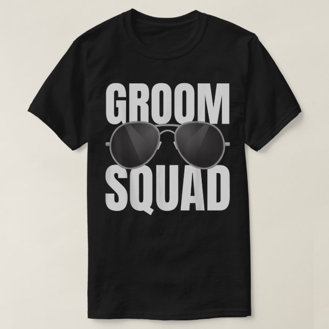 Brudgum Squad Brudgums Crew Team Rolig Bachelorfes T Shirt (Design framsida)