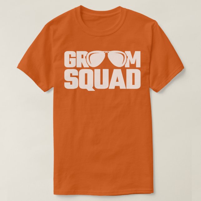 Brudgum Squad Brudgumsmen Rolig Svensexa T Shirt (Design framsida)