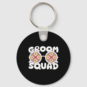 Brudgum Squad Groovy Singlar Bröllop Sängkammarläg Nyckelring