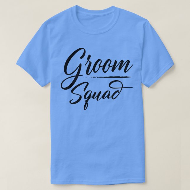 Brudgum Squad möhippa Brudgum Bröllop T Shirt (Design framsida)