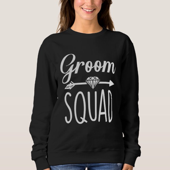 Brudgum Squad möhippa Brudgum Bröllop T Shirt (Framsida)