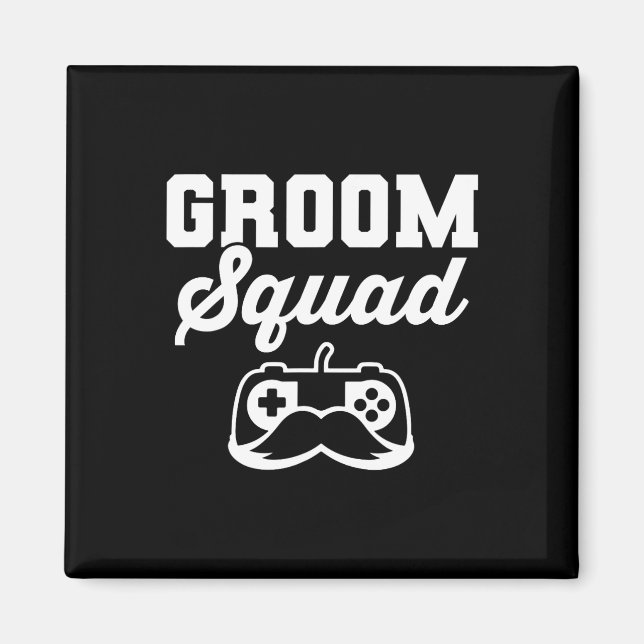 Brudgum Squad Möhippa Brudgum Gamer  Magnet (Framsidan)