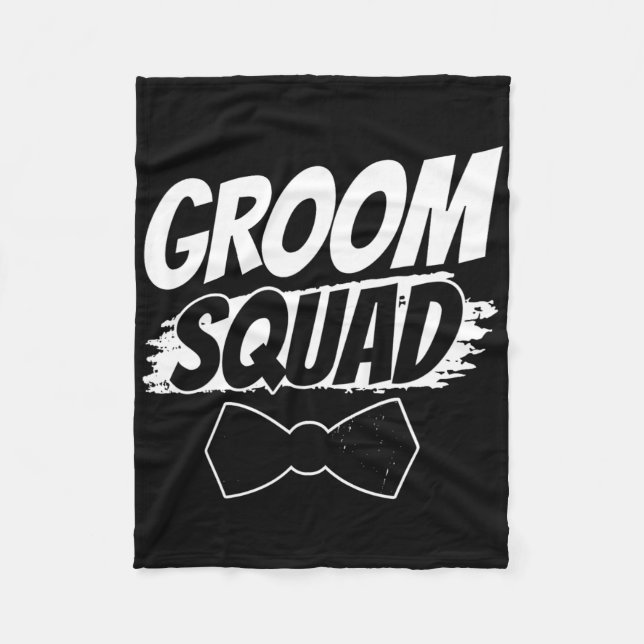 Brudgum Squad Party Tales Bachelor Bröllop  Fleecefilt (Framsidan)