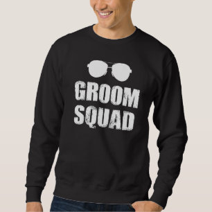 Brudgum Squad Sängkammaren Bröllop Brudgum Gag Her Lång Ärmad Tröja