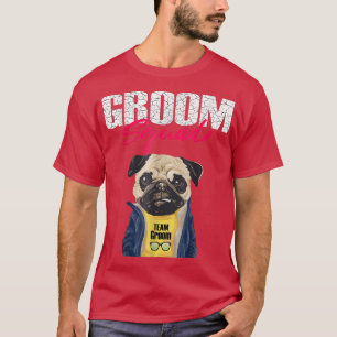 Brudgum Squad Sängkammarfarväl Rolig Mops Bästa Vä T Shirt