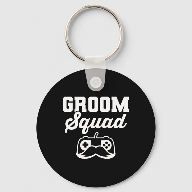 Brudgum Squad Sängkammarfest Brudgumsar Gamer  Nyckelring (Framsida)