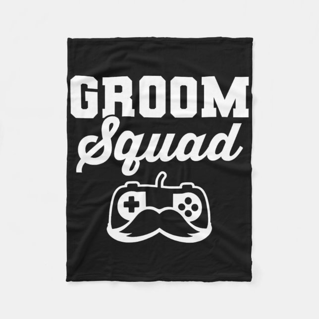 Brudgum Squad Sängkammarparty Brudgumar Gamer  Fleecefilt (Framsidan)