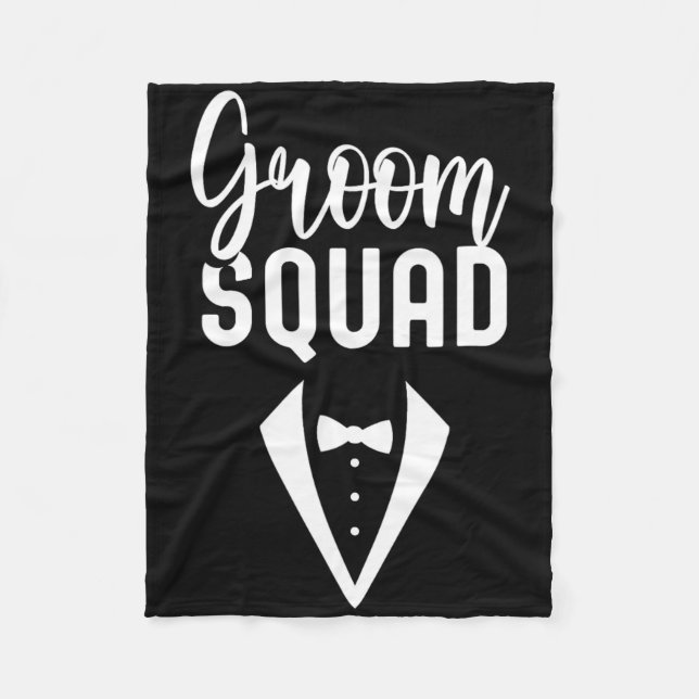 Brudgum Squad Sayings Party Bröllop Bachelor 3  Fleecefilt (Framsidan)