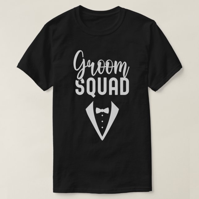 Brudgum Squad Sayings Party Bröllop Bachelor  T Shirt (Design framsida)