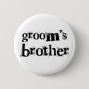 Brudgum text för brodersvart knapp