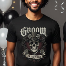 Brudgum till gravskalle herr gothic bröllop
