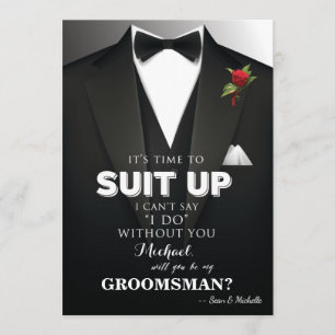 Brudgum Tuxedo Inbjudan