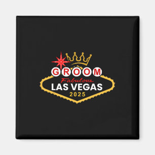 Brudgum Vegas Svärmannagrupp 2025 Gift i V Magnet