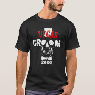 Brudgum Vegas Svärmaskin Grupp 2026 Gift i V T Shirt
