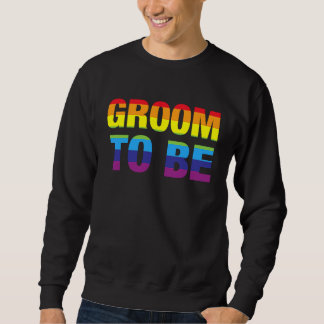 Brudgum Zu Vara HBTQ Pride Förlovningsfest Lång Ärmad Tröja
