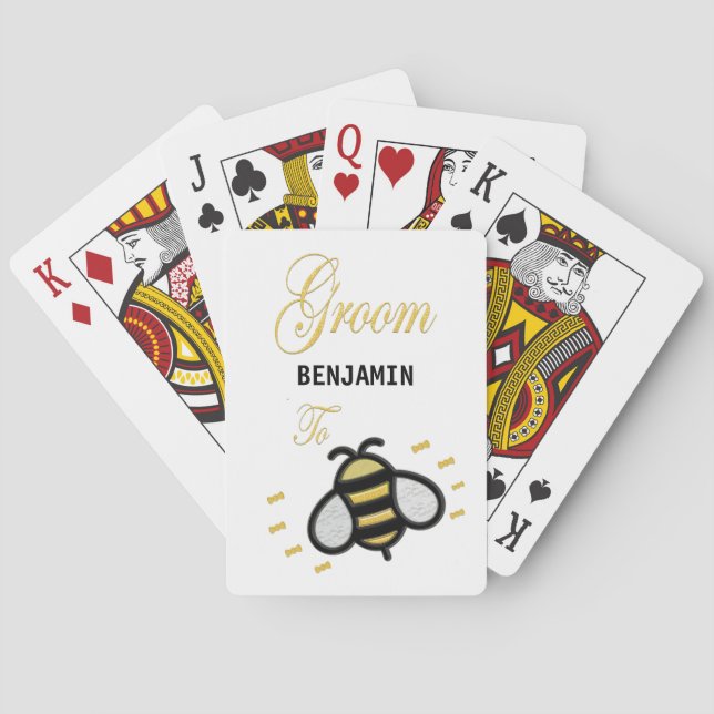 Brudgummen Att Vara Sällskapslek Personalized Casinokort (Baksidan)