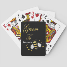 Brudgummen Att Vara Sjungbortförande Fest Personal Casinokort