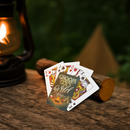Brudgummen går loss - Svärmansfest med campingtema Casinokort